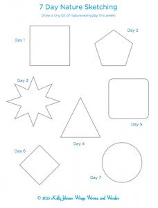 7 day sketch fun sheet