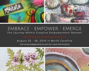 Looking for creative nature getaway for yourself? Join me August 25-28 at the Journey Within Creative Empowerment Retreat! Click and check it out here!
