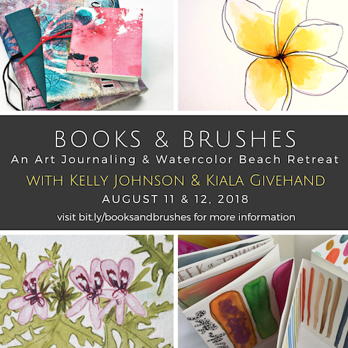 Join Watercolor Artist & Nature Journaling Teacher, Kelly Johnson and Printmaker & Book Binding Teacher, Kiala Givehand for two days of creative immersion at Flow Studio in Neptune Beach, Florida! Click to learn more and register!