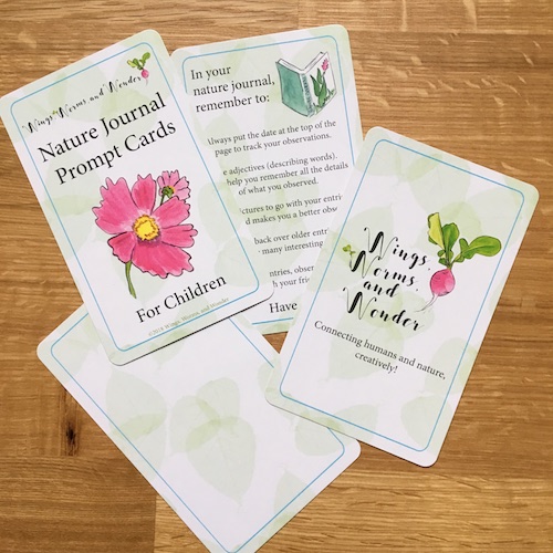 Take your creative nature connections deeper than just a quick fix! Click for Wings, Worms, and Wonder inspiration, ideas, and a sneak peek at the new Nature Journal Prompts Card Deck Edition 2!